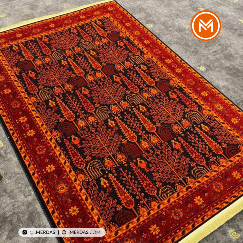 فرش گبه کد 2815 زمینه سرمه ای